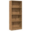 Bokhylle artisan eik 60x24x143 cm konstruert tre