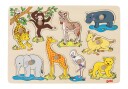 Goki Wooden Stud Puzzle Farm Retro 5pcs. Tre
