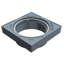 Duco fast karm u/pakning til 425 mm oppføringsrør, 180 mm - SG-jern