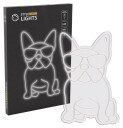 Manta SNL66WH Neonlampe ??? Fransk Bulldog ??? Hvit