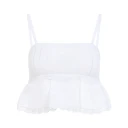 Alaïa Dame Topper Hvit S,