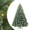  Kunstig juletre med 300 LED med stativ grønn 210 cm PE og PVC