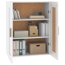 vidaXL Veggskap hvit 69,5x32,5x90 cm konstruert tre