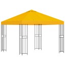 vidaXL Paviljong 3 x 3 m Gul Polyester og stål 190 gsm