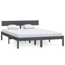 vidaXL Sengeramme grå heltre furu 120x190 cm UK Small Double