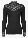 Rosemunde Benita Silk T-shirt w/lace Sort XS