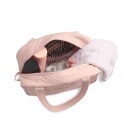 Karen Toilet bag with handle Nude quilt