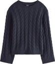 Lindex Cable Knit Jumper   DARK BLUE   M
