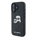Karl Lagerfeld iPhone 16 Hardcase Monogram Karl & Choupette Svart