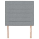 Sengegavl Linjer Design Lysegrå 100 cm Stoff