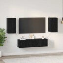  TV benksett 4 pcs Svart eik Medium 30.5 x 30 x 60 cm