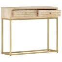 vidaXL Konsollbord gull 90x30x75 cm heltre mango