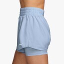 Nike Dri FIT One 3" 2 in 1 Shorts Dame Hydrogen Blue/White M