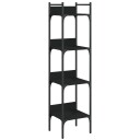 Bokhylle 4 etasjer svart 35x30x138,5 cm konstruert tre 8721012338999