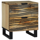  Nattbord 2 stk 40x33.5x46 cm Solid Mangotre og Konstruert Tre