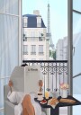 Paris Balcony Poster Plakat / 30x40cm