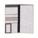 Notatbok m/klistrelapper Luxe Metallic