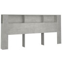 vidaXL Sengegavlskap betonggrå 220x18,5x104,5 cm