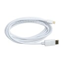 ELETRA DP1.2 M - MINI DP M 3M KABEL, HVIT