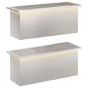 vidaXL Hageplantekasse med LED 2 stk. Sølv 30 x 80 x 30 cm