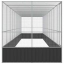 Voliere Med Forlengelse Sølv 1039X207X212 cm Stål
