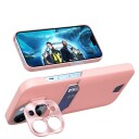 Hurtel Leather Stand Case for Samsung Galaxy S23 Card Wallet Cover with Stand Pink