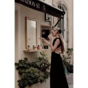 Cecilia Dress Black M Open back frill maxi dress