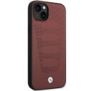 BMW Mobildeksel BMHCP14S22RPSR iPhone 14 6,1" Burgundy Skinnsetemønster