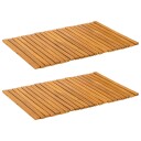 vidaXL Badematte Brun 60 x 40 cm Solid akasietre