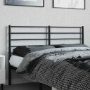 vidaXL Sengegavl i metall svart 140 cm