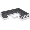  Hagesofagruppe med puter 11 deler hvit heltre furu 3097038