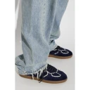 ALOHAS Tb.490 Crochet Navy Leather Sneakers   Navy   38