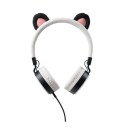 Planet Buddies On-Ear Barnehodesett med Pandaører Svart / Hvit