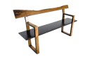 Harrouch Sittebenk 135 cm   Valnøtt / Brun / Mørkebrun / Svart