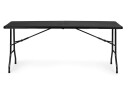 Modernhome Serveringsbord 180 cm, sammenleggbart til en koffert, sort