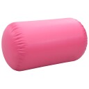 vidaXL Oppblåsbar gymnastikkrull med pumpe 100x60 cm PVC rosa