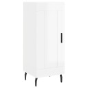 vidaXL Skjenk høyglans hvit 34,5x34x90 cm konstruert tre