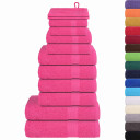  12 delers håndklesett FROGN rosa 360 gsm