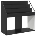 vidaXL Barneskrivebokhylle Svart 72,5 x 29,5 x 69 cm Konstruert tre