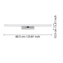 Other Brand Tabiano smart connect.z vegglampe baderom 60,5 cm 15,6W IP44 2700-6500K RGB - Krom