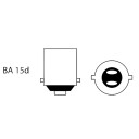 1852 LED pære BA15D m/kuppel 2-pk