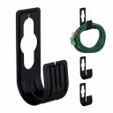 Svart slangeholder sett med 4 stk