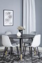 Venture Home   Spisegruppe Dipp med 4 stk stoler Polar   Svart