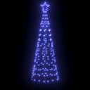 LED juletre med 390 LED med jordspyd Blå 250 cm Jern