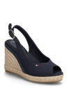 Tommy Hilfiger Flag High Wedge Espad Slingback Navy 39
