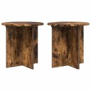 vidaXL Planteholder 2 pcs Røkt Eik 40 x 40 x 40 cm Konstruert tre