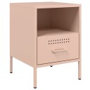  Nattbord rosa 36x39x50,5 cm kaldvalset stål 843056