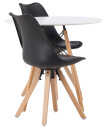 Venture Design Danburi & Zeno spisegruppe Svart/hvit 2 stoler & bord 60 cm