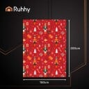 Northio Flanelljuleteppe koselig 150x200 cm rød polyester