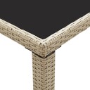  Hagebord beige 123x60x74 cm polyrotting